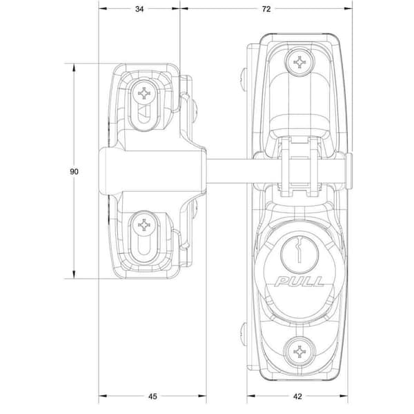 Lockey: SUMO Gravity Latch, Double Sided